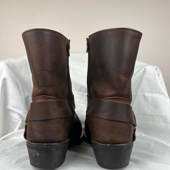 Dingo DI19094-Brown-W-Harness Leather CowBoy Motorcycle Boots Size 15 - Picture 6 of 8